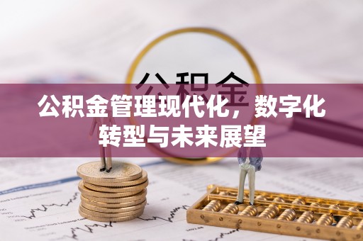 邳州公积金管理现代化，数字化转型与未来展望